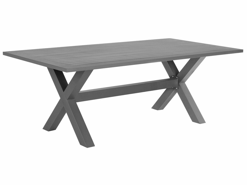 Garden Dining Table CASCAIS 200 cm 105 cm Metal Grey
