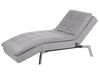 Chaise longue réglable gris clair LOIRET_776218