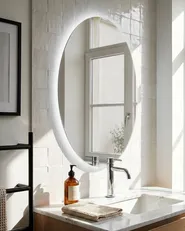 Lustro łazienkowe LED MAZILLE 60 cm 80 cm Srebrny_780771