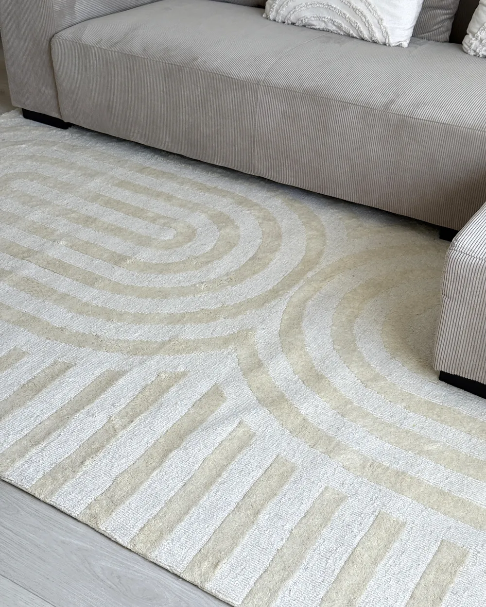Rug MASTUNG Beige 200 x 300 cm Wool_1020339