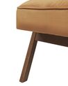 Fauteuil en velours marron KISA_927236