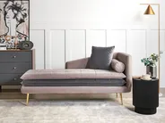 Right-Hand Chaise Longue GONESSE Velvet Taupe_941105