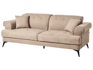 Set da salotto 5 posti SKIVE Tessuto Marrone chiaro_947500