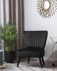 Armchair VAASA Velvet Black_719826