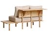 2-seters bouclesofa med bord beige SALO_932586