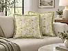 Conjunto de 2 cojines decorativos FILIX 45 x 45 cm Algodón Verde Patrón floral