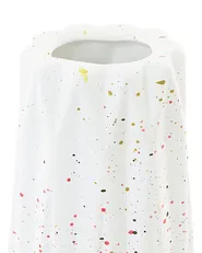 Wazon na kwiaty AMALIADA 24 cm Kamionka Biały_846125