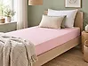 Fitted Sheet HOFUF 90 x 200 cm Cotton Pink