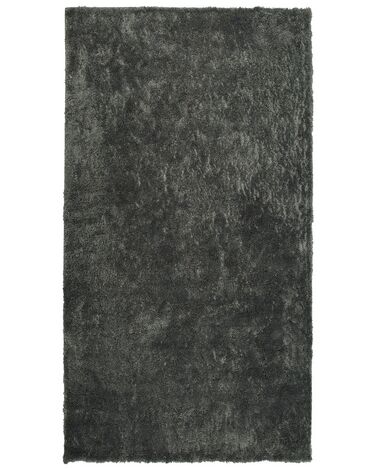 Sötétszürke hosszú szálú szőnyeg 80 x 150 cm EVREN