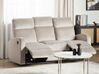 Sofa 3-osobowa welurowa z elektryczną funkcją relaksu beżowa VERDAL_921604