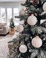 Conjunto de 21 bolas de Navidad FROSTGLOW Vidrio Blanco_1192242