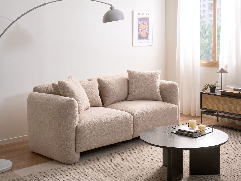 Canapé 3 places EKENES Bouclé Beige