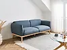 Sofa 3 Seater LJUNG Fabric Blue
