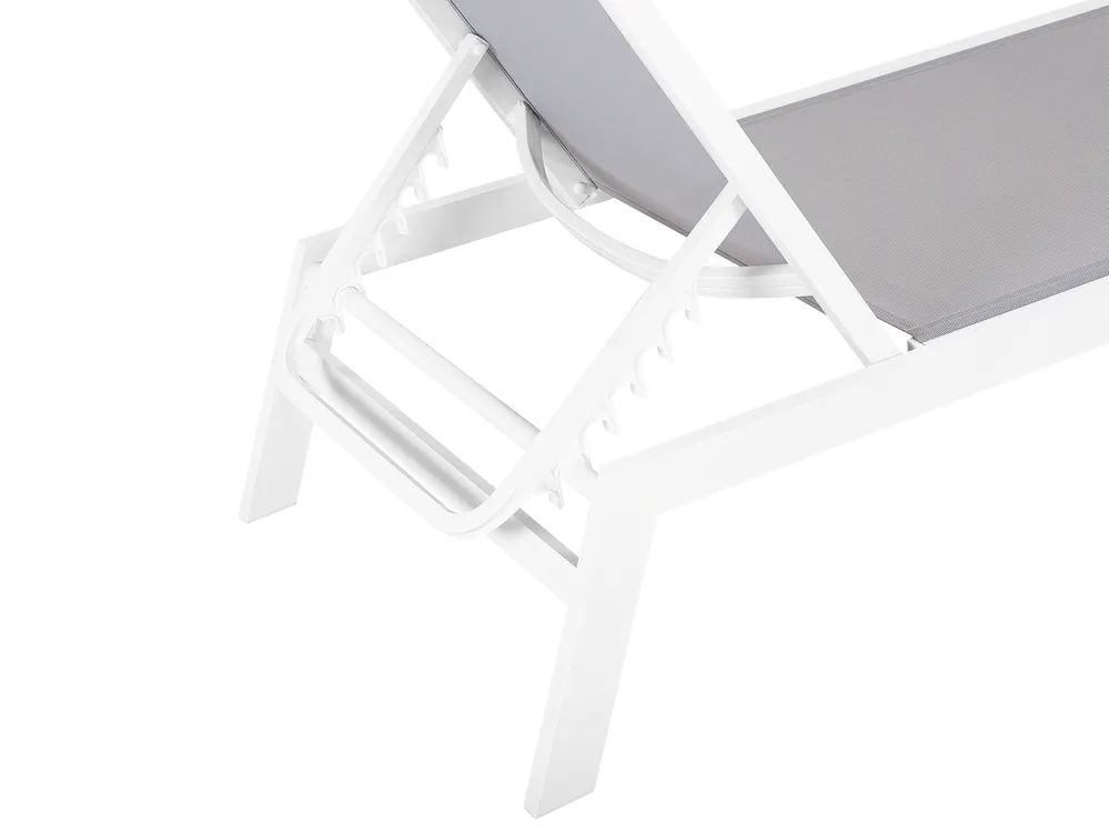 Sun Lounger CATANIA Reclining Metal Grey_741374