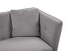 3-Sitzer Sofa Samtstoff grau mit goldenen Beinen FREDERICA_766892