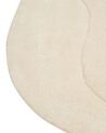 Tappeto viscosa beige 160 x 160 cm GORANO_904533