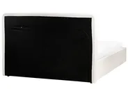 Bett mit Stauraum BRENON Bouclé Cremeweiß 160 x 200 cm_979256
