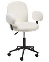 Desk Chair Boucle Off-White MORAGA_932391