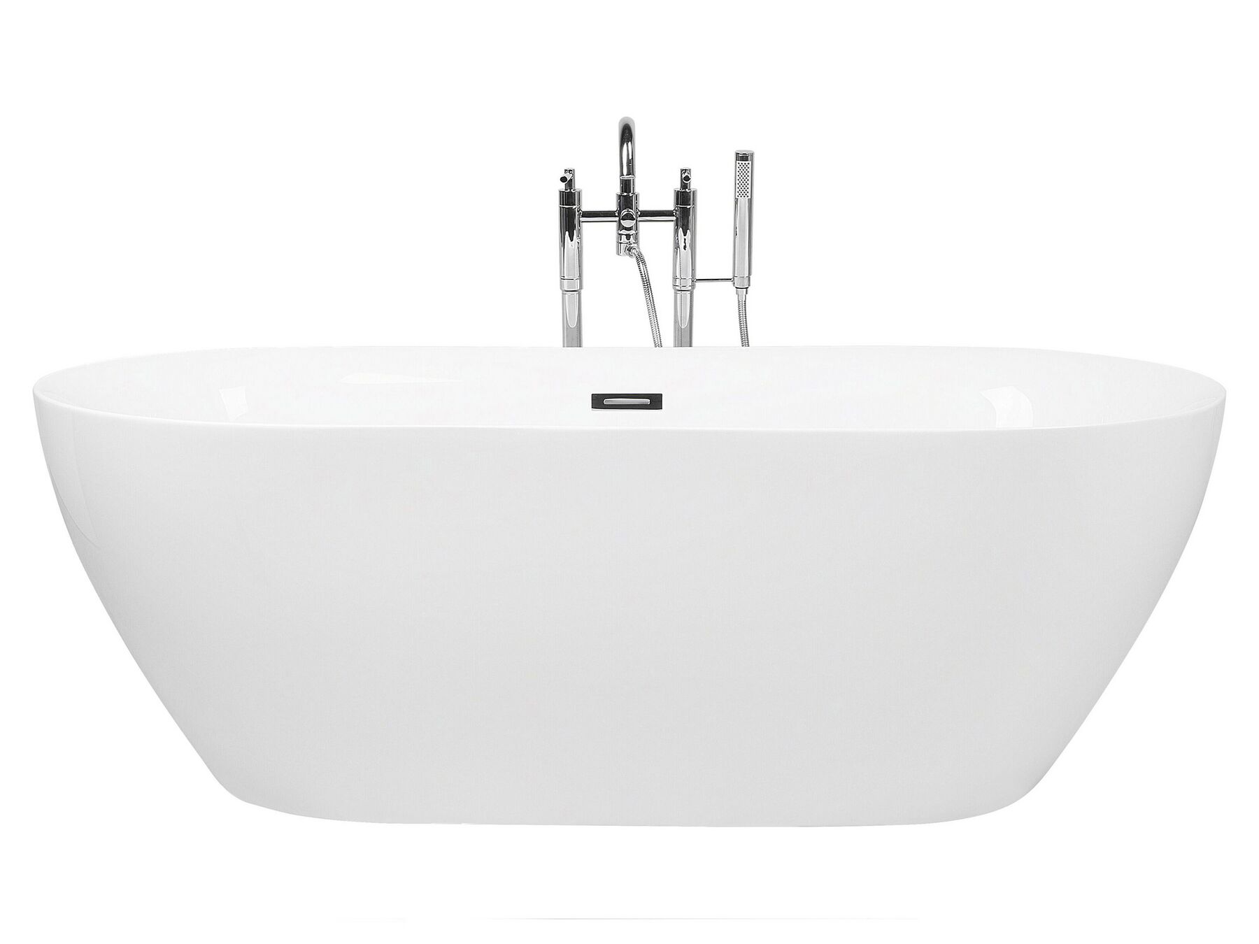 Badewanne freistehend weiß oval 160 x 75 cm CARRERA_798764