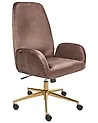 Office Chair CLARE Velvet Brown