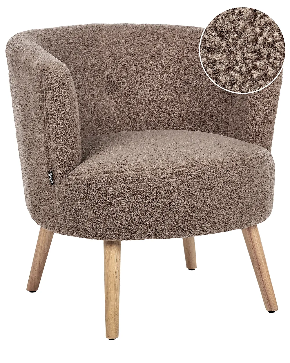 Sessel ODENZEN Bouclé Braun