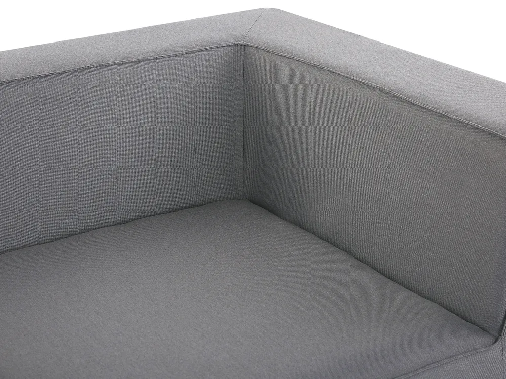 Garden Corner Sofa with Ottoman 7 Seater AREZZO Modular Grey Right Hand_825168