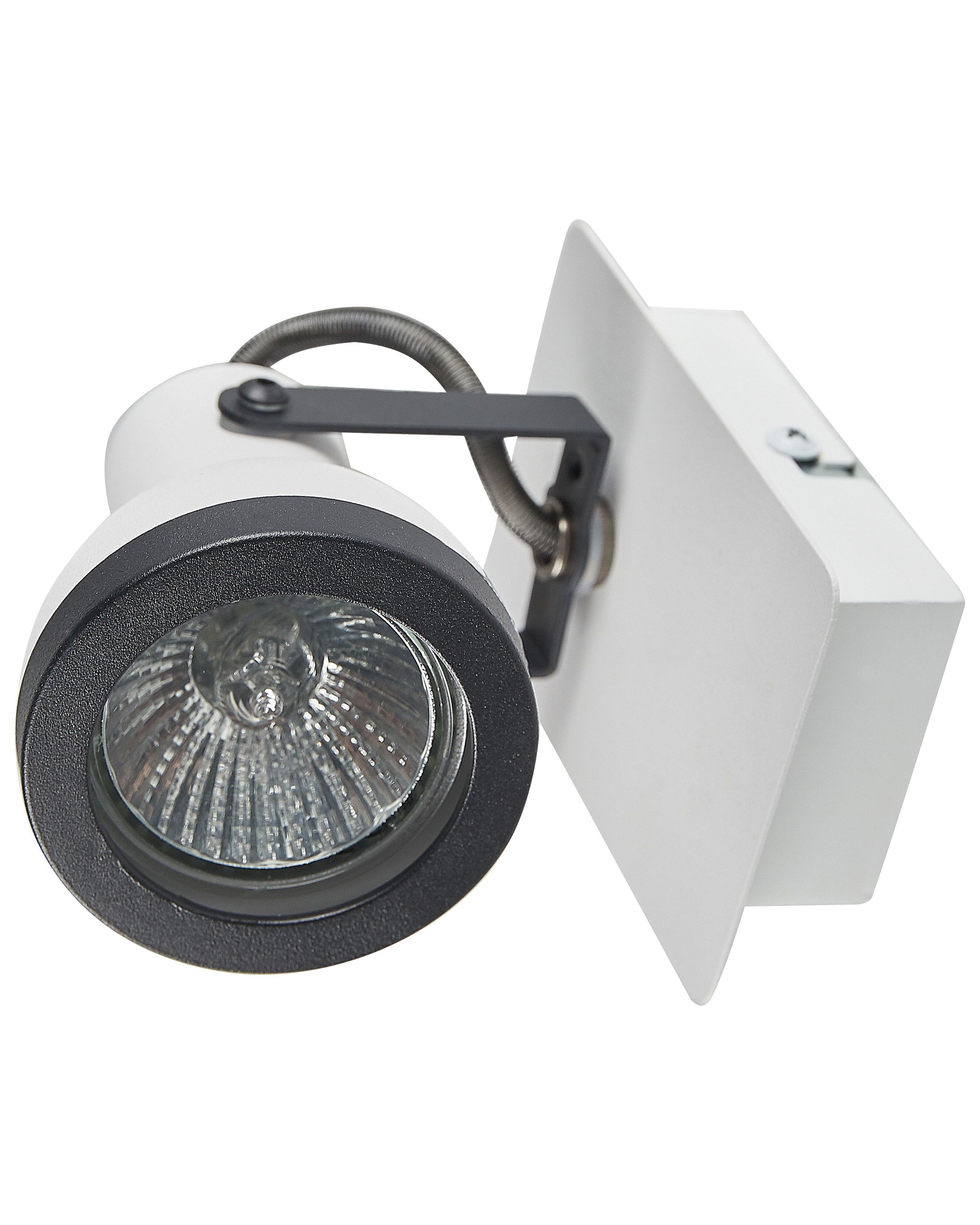 Set of 2 Metal Spotlight Lamps White and Black BARO | Beliani.co.uk