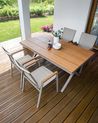 Lot de 4 chaises de jardin en aluminium taupe TIANO_935873