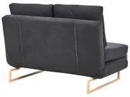 Sofa Bed 2 Seater JERSLEV Fabric Black_1012054