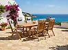 Garden Dining Set 6 Seater JAVA PREMIUM Acacia Wood Light Grey