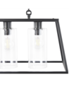 3 Light Metal Pendant Lamp Black MUGER_818139