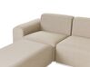 Lounge Set beige 7-Sitzer modular mit 2 Ottomanen BATTIFOLLO_933846