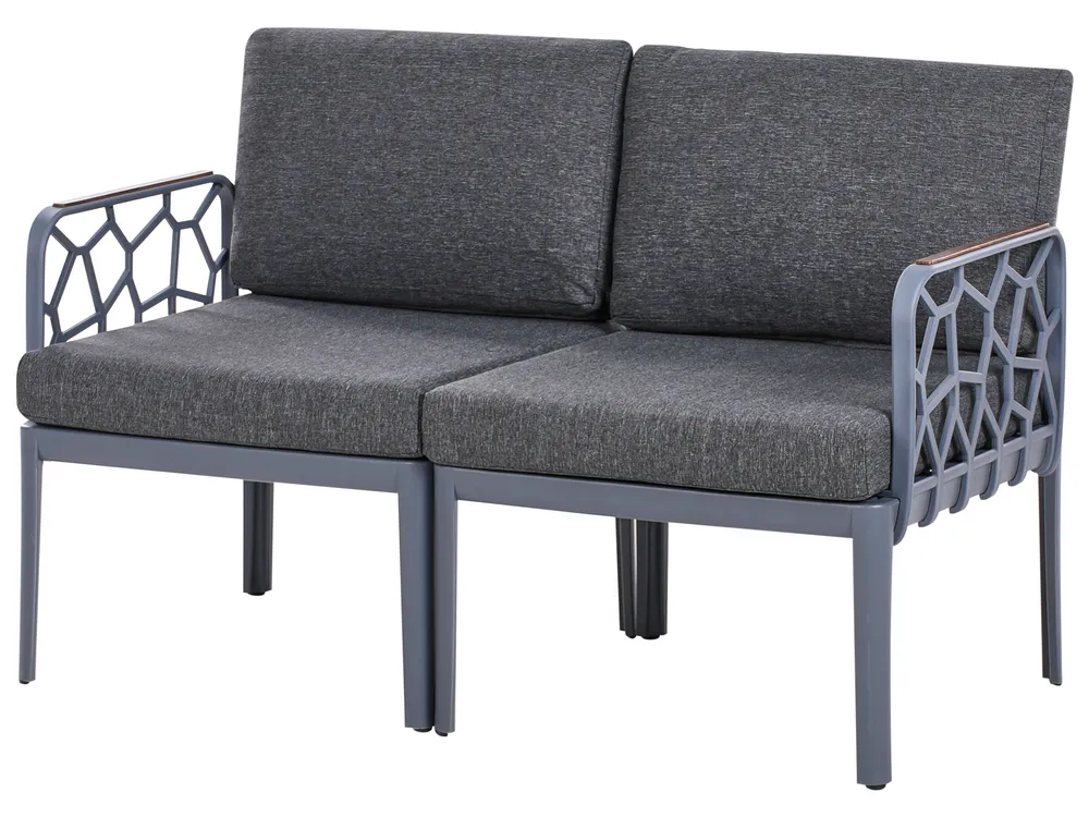 Garden Sofa Set 4 Seater ERICHE Dark Grey_978041