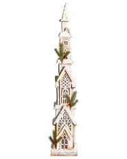 Dekoracja świąteczna LED NASIJARVI 85 cm Domek Jasnobrązowy_1028067