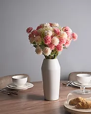 Künstlicher Blumenstrauss SILVEIRA 60 cm Rosa_1179118