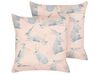 2 bawełniane poduszki dla dzieci w króliki 45 x 45 cm różowe RATIBIDA_879415