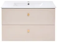 Wall Mounted Vanity Unit with Basin TARUMIR 80 cm Beige_1125496