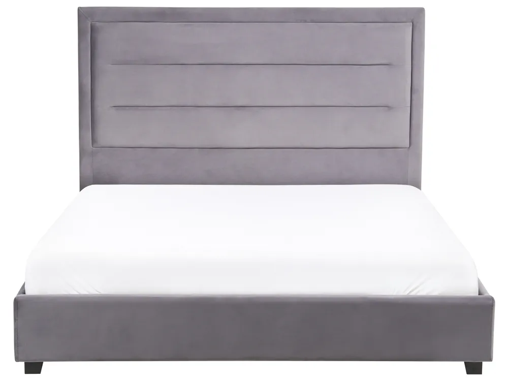 Waterbed Velvet ROUEN 140 x 200 cm (EU Double) Dark Grey_1004694