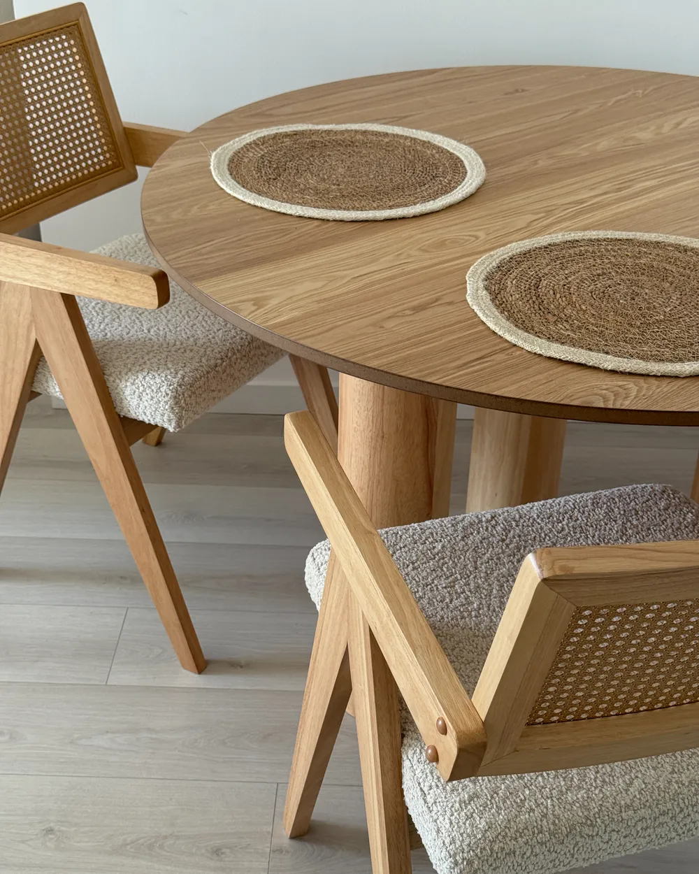 Dining Table ORIN Light Ash Wood 120 cm 120 cm_1020336