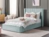 Velvet EU Double Size Bed with Storage Bench Mint Green NOYERS_834642