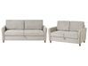 Living Room Set 5 Seater MARE Fabric Grey
