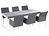 Garden Dining Set 6 Seater BACOLI with Cushions Metal Grey