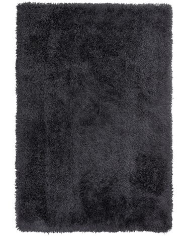 Tappeto shaggy rettangolare nero 200 x 300 cm CIDE