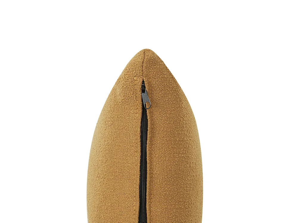 Left-Hand Chaise Longue CHEVANNES Boucle Mustard_942298