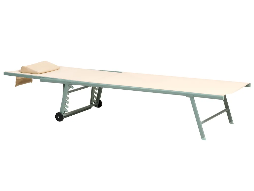 Set di 2 Lettini Prendisole SORONI Metallo Beige_1014153