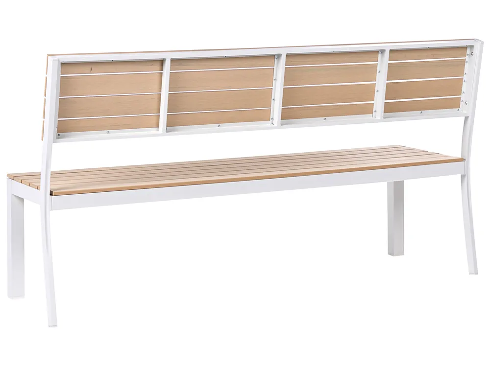 Set da pranzo da giardino con panche 6 posti COMO Beige_1047275