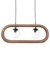 Lampe suspendue en bois foncé AYENSU_931010