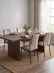 Lot de 4 chaises de salle à manger ROCHEPORT Tissu Taupe_1175265