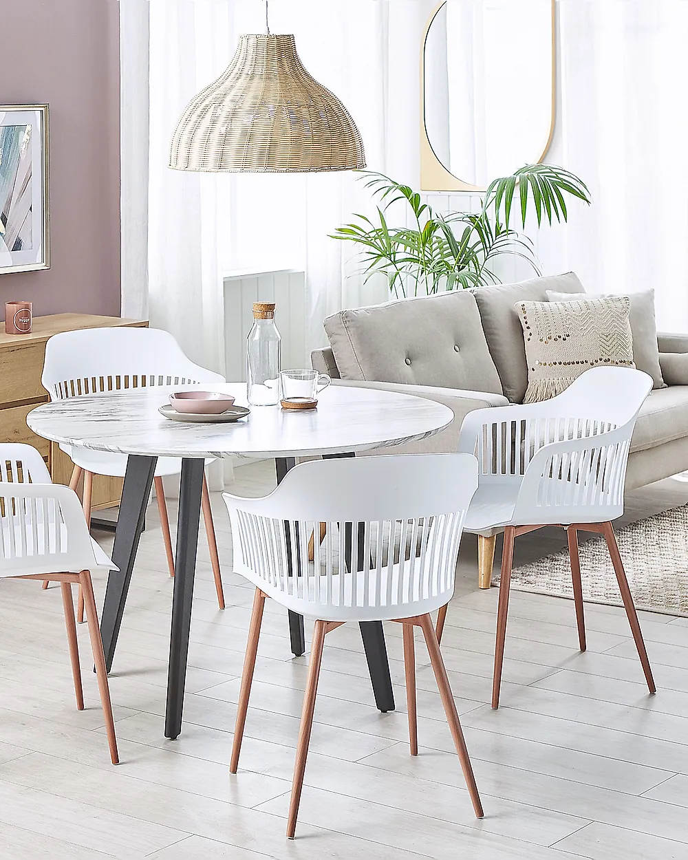 Set of 2 Dining Chairs BERECA White_1179512