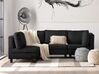 Left Hand 4 Seater Modular Fabric Corner Sofa Black FEVIK _833630